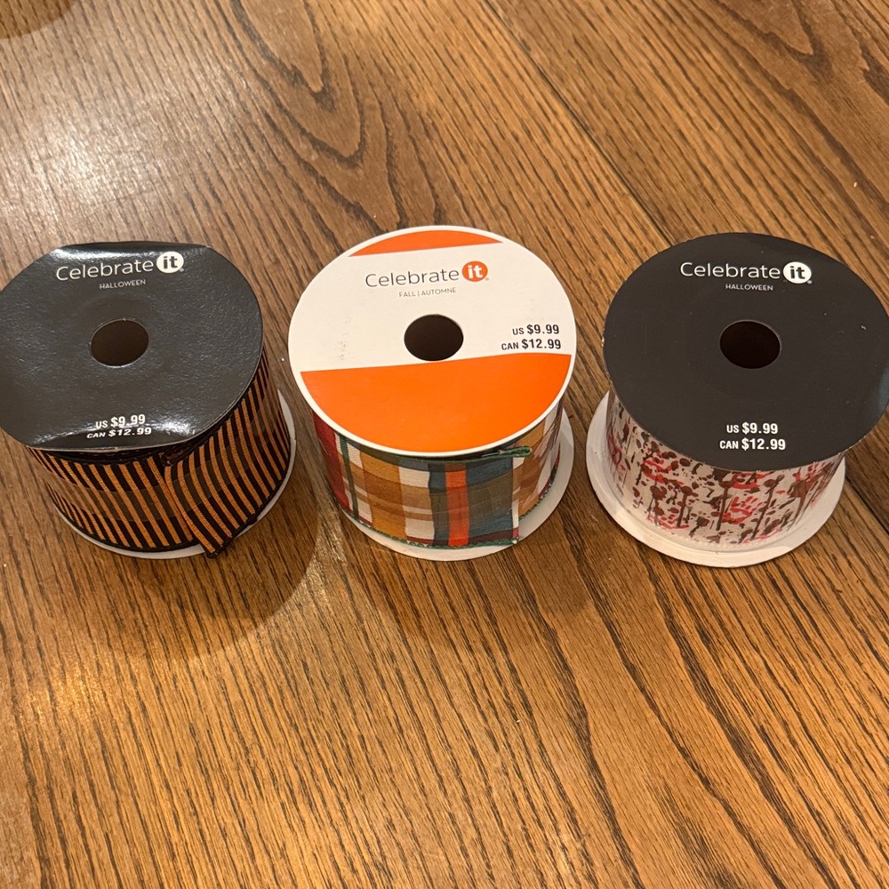 Celebrate It Ribbon Trio - Black, Orange, Multicolor